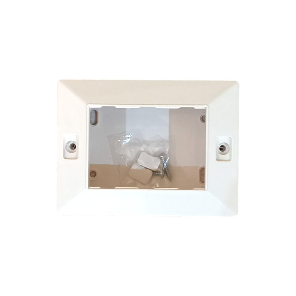 Jamsons 3 Modular Surface Box With Plate White, 10pcs Box