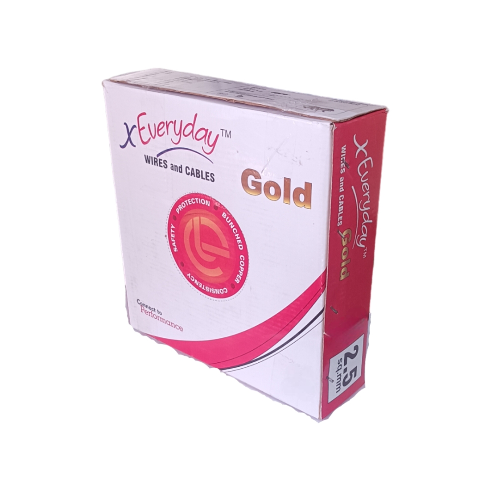 Xeveryday Gold Multistrand Housing Wire 2.50Sqmm, 90 Meter