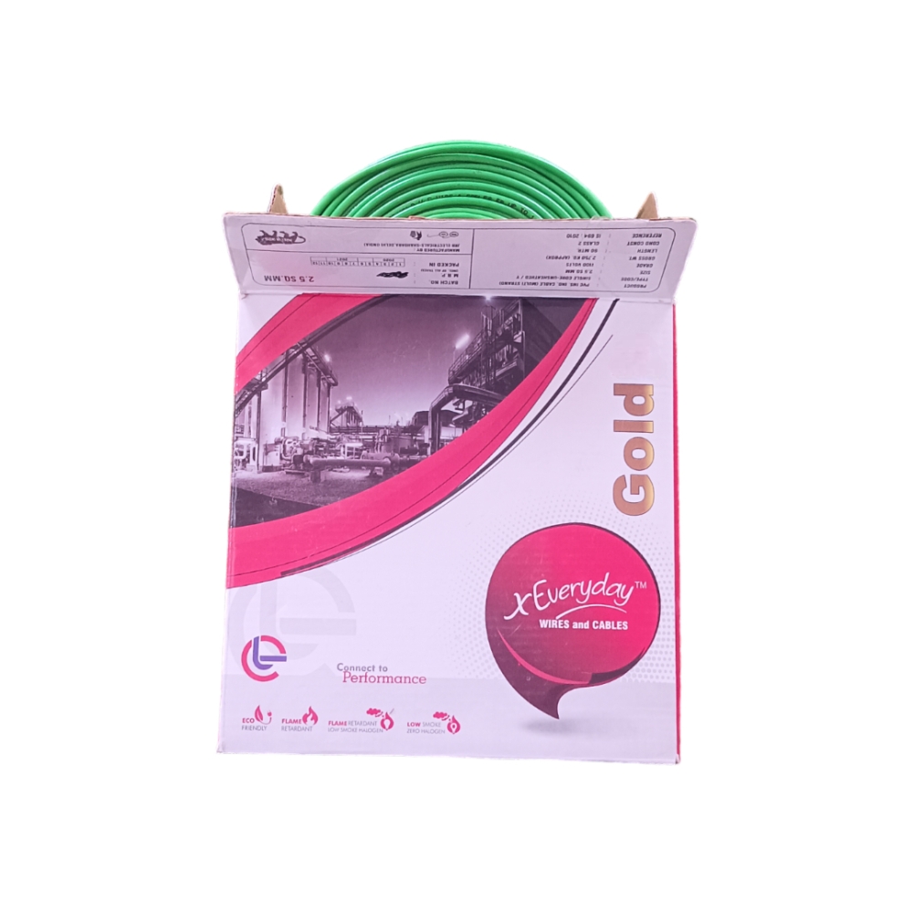 Xeveryday Gold Multistrand Housing Wire 2.50Sqmm, 90 Meter