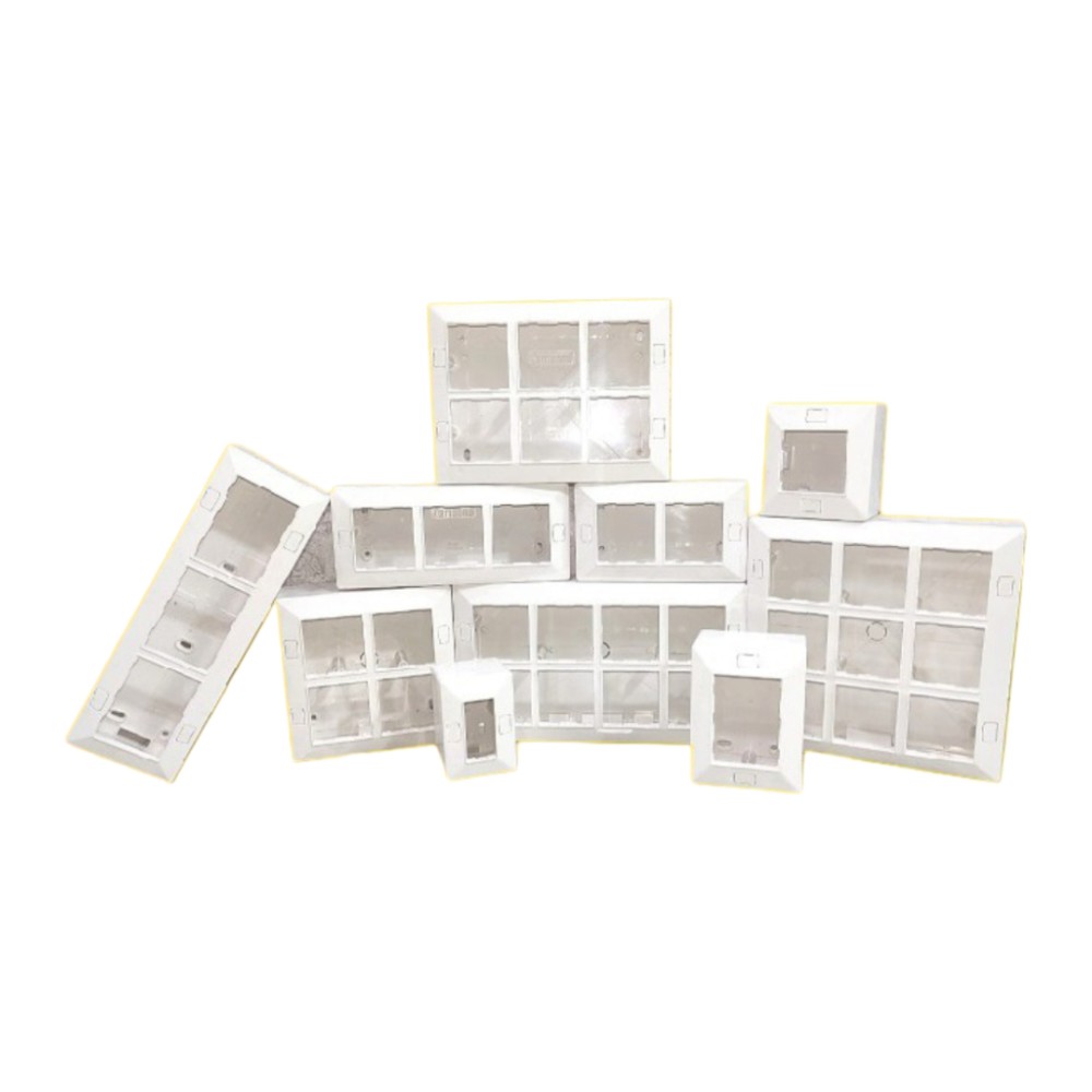 Jamsons 8 Modular V Surface Box With Plate White, 10pcs Box