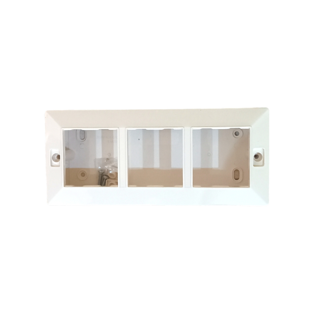 Jamsons 6 Modular Surface Box With Plate White, 10pcs Box