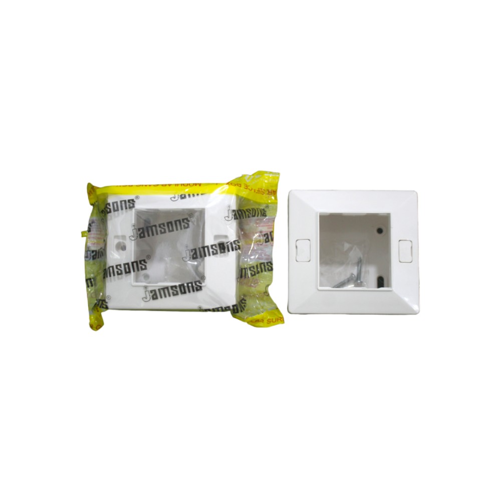 Jamsons 2 Modular Surface Box With Plate White, 20pcs Box