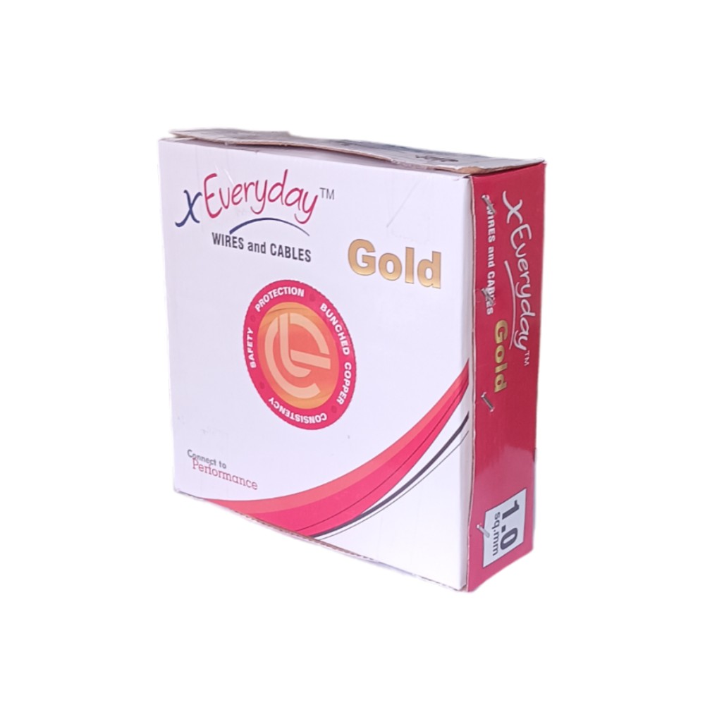 Xeveryday Gold Multistrand Housing Wire 1.00Sqmm, 90 Meter