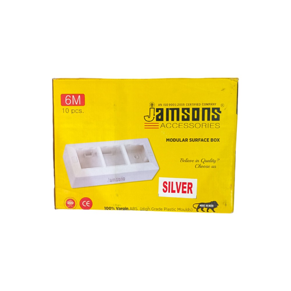 Jamsons 6 Modular Surface Box With Plate Silver, 10pcs Box