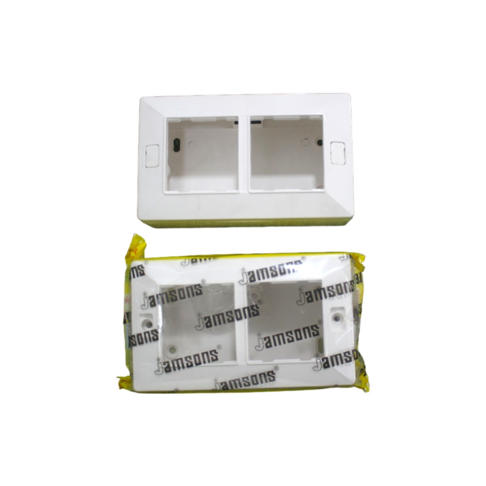 Jamsons 4 Modular Surface Box With Plate White, 10pcs Box