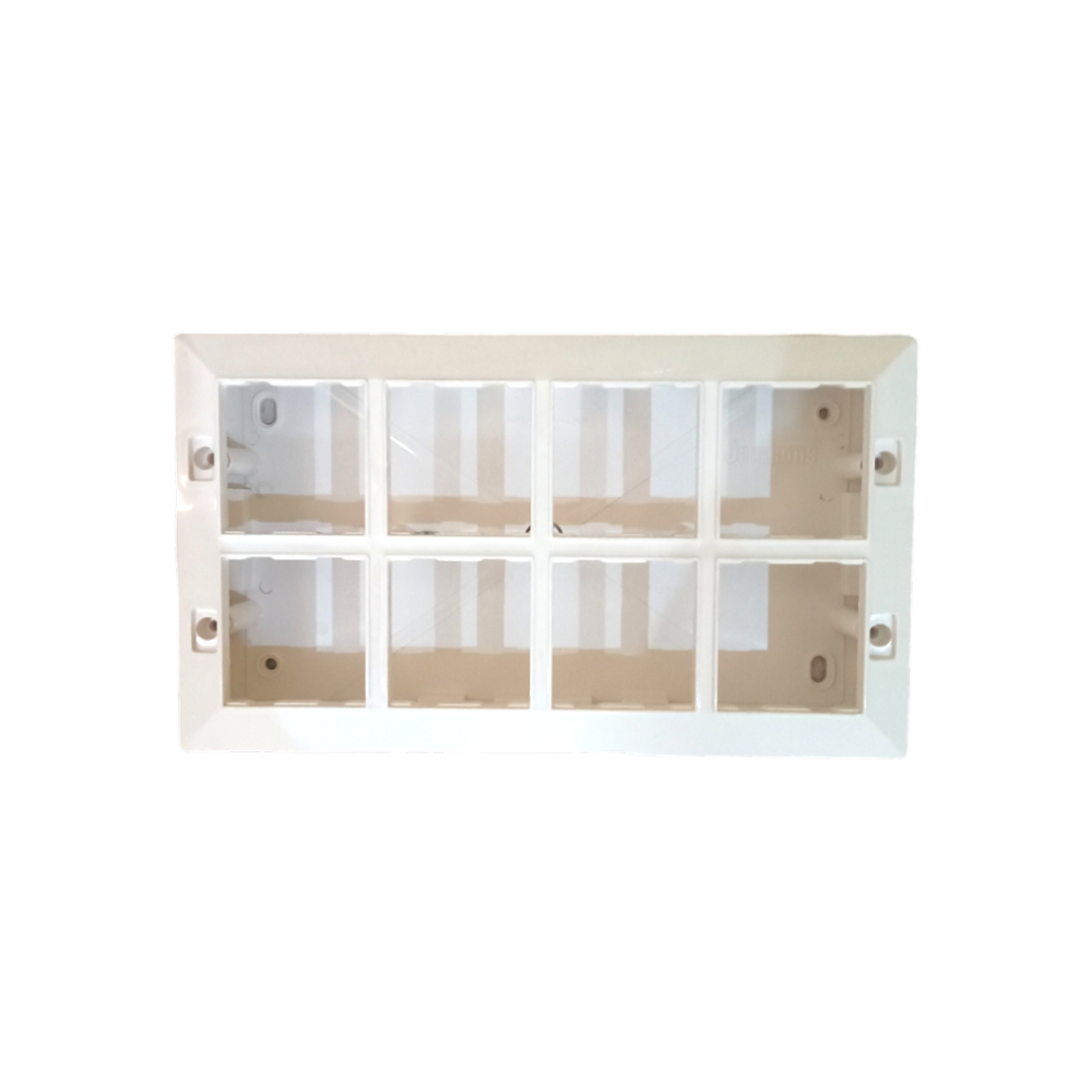 Jamsons 16 Modular Surface Box With Plate White, 5pcs Box