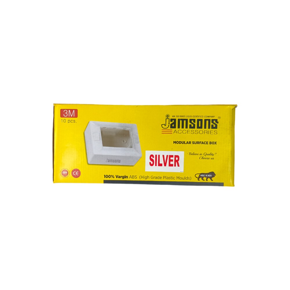 Jamsons 3 Modular Surface Box With Plate Silver, 10pcs Box