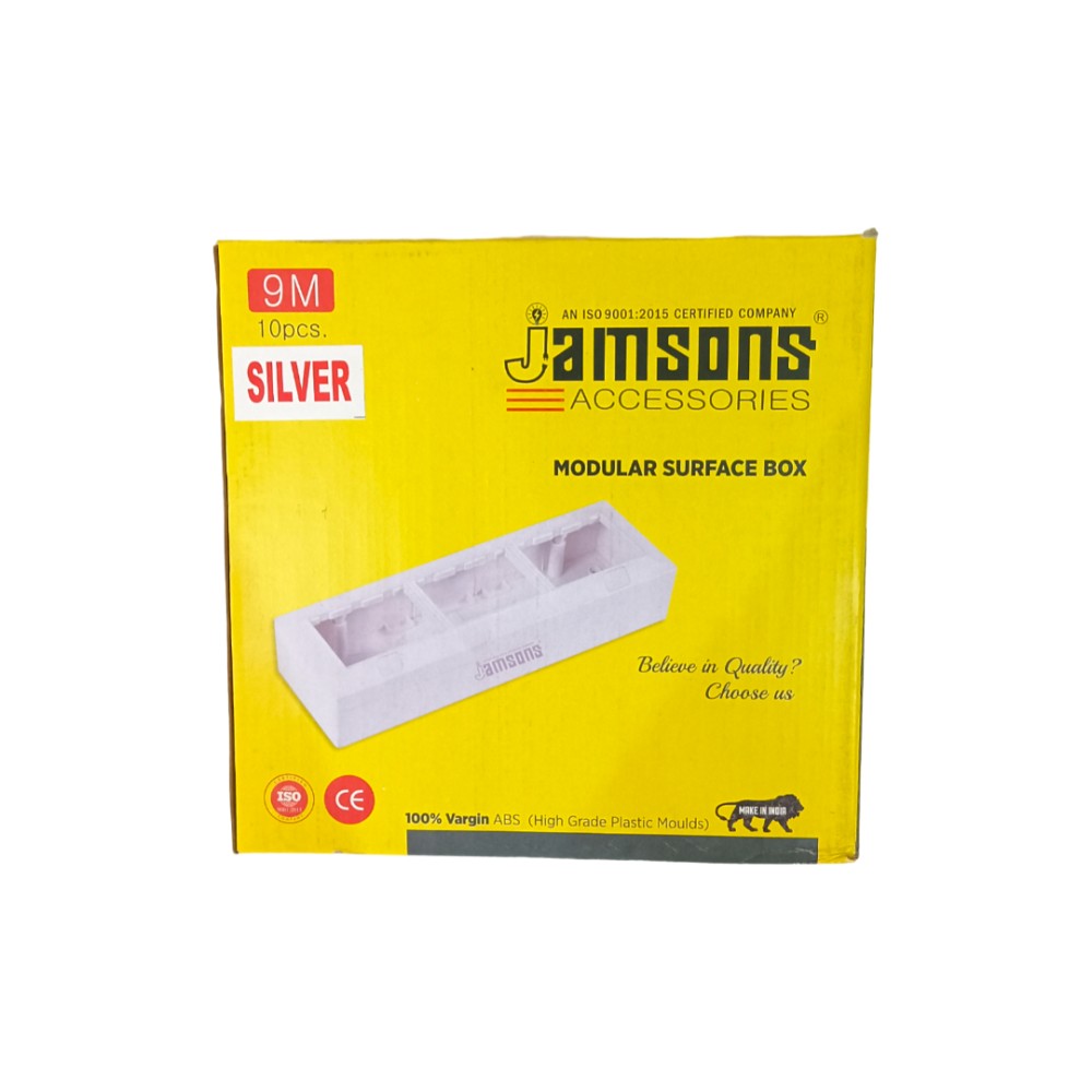 Jamsons 9 Modular Surface Box With Plate Silver, 10pcs Box