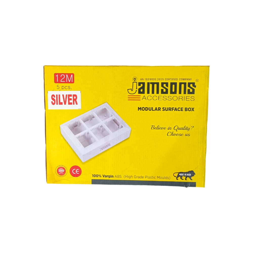 Jamsons 12 Modular Surface Box With Plate Silver, 5pcs Box
