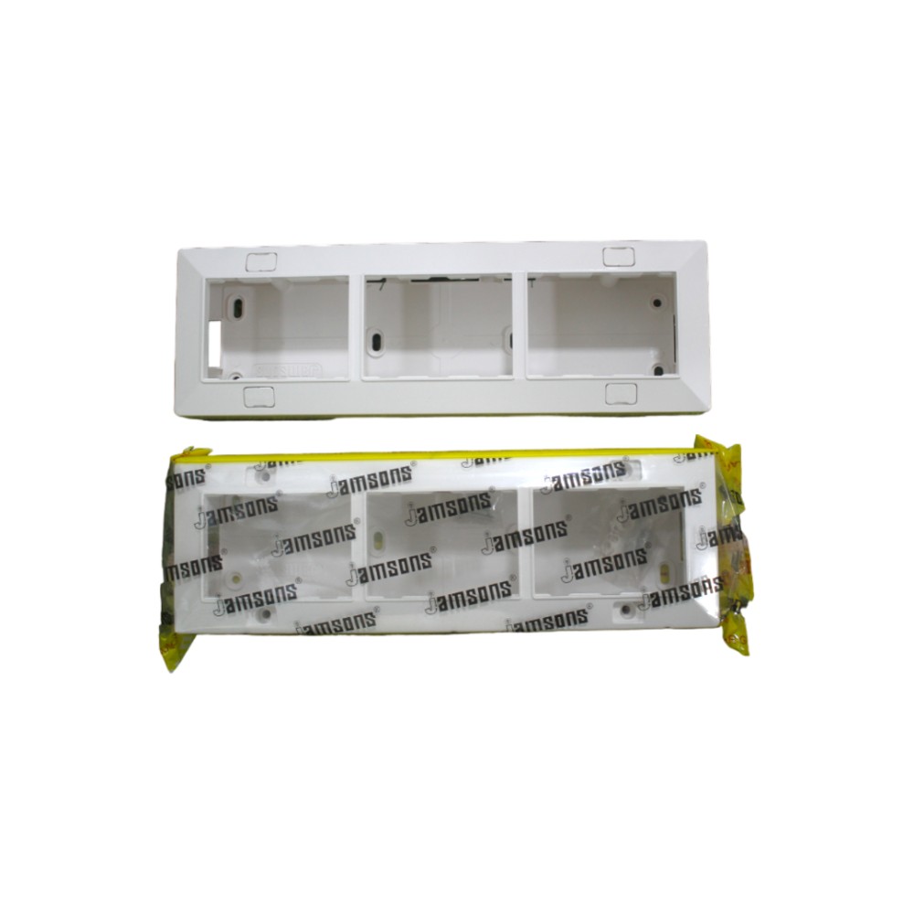 Jamsons 9 Modular Surface Box With Plate White, 10pcs Box