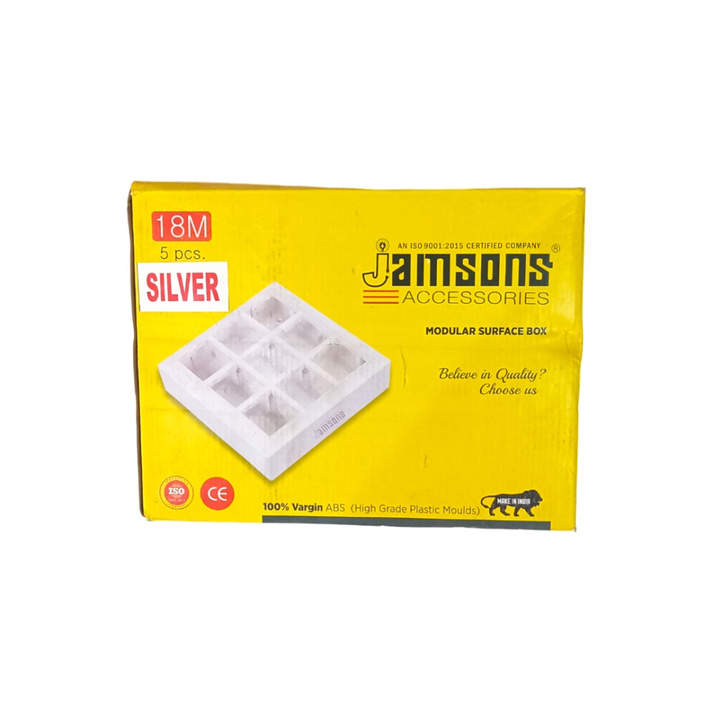 Jamsons 18 Modular Surface Box With Plate Silver, 5pcs Box