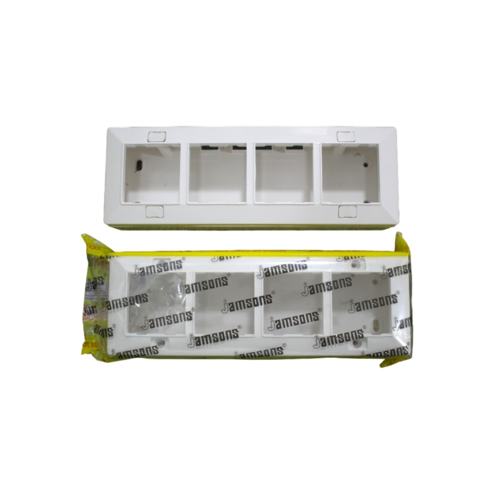 Jamsons 8 Modular Hz Surface Box With Plate White, 10pcs Box