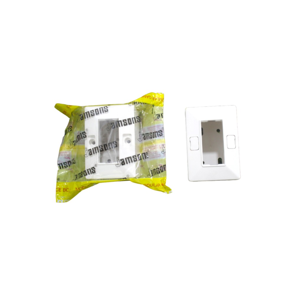 Jamsons 1 Modular Surface Box With Plate White, 20pcs Box