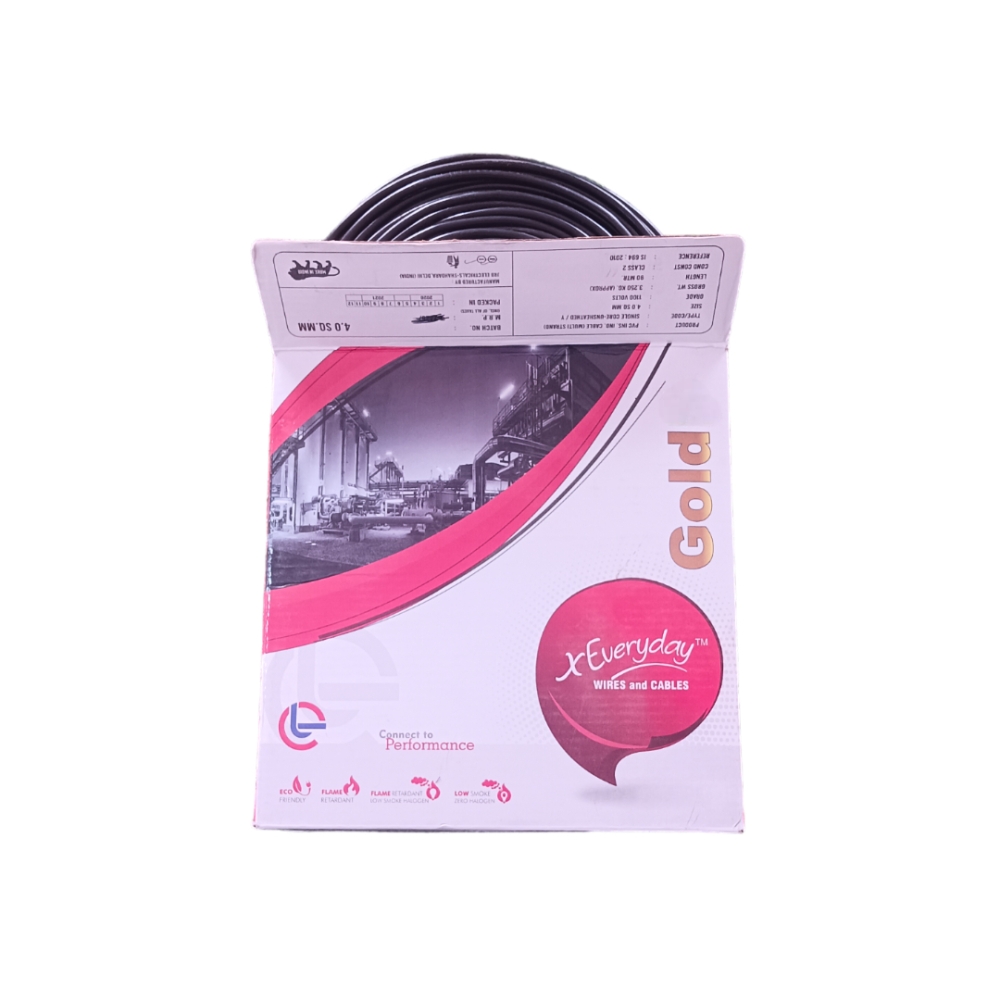 Xeveryday Gold Multistrand Housing Wire 4.00Sqmm, 90 Meter