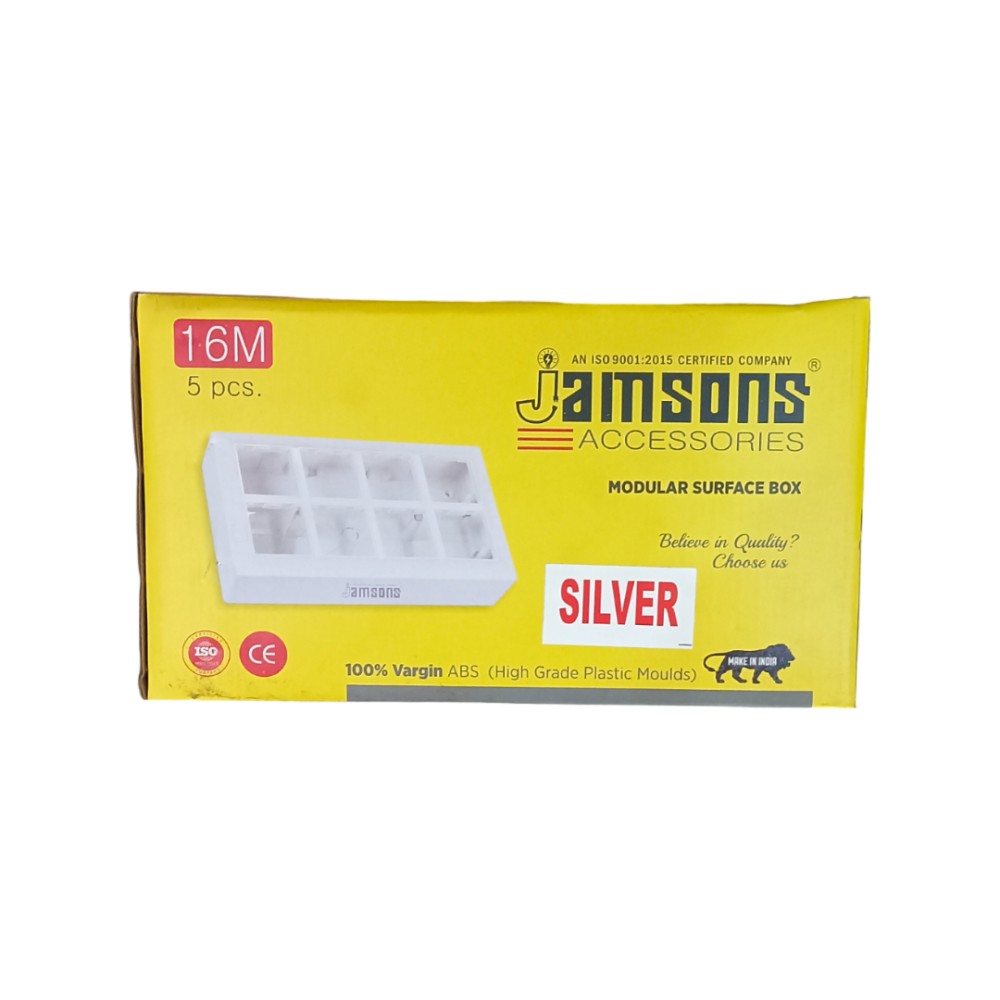 Jamsons 16 Modular Surface Box With Plate Silver, 5pcs Box